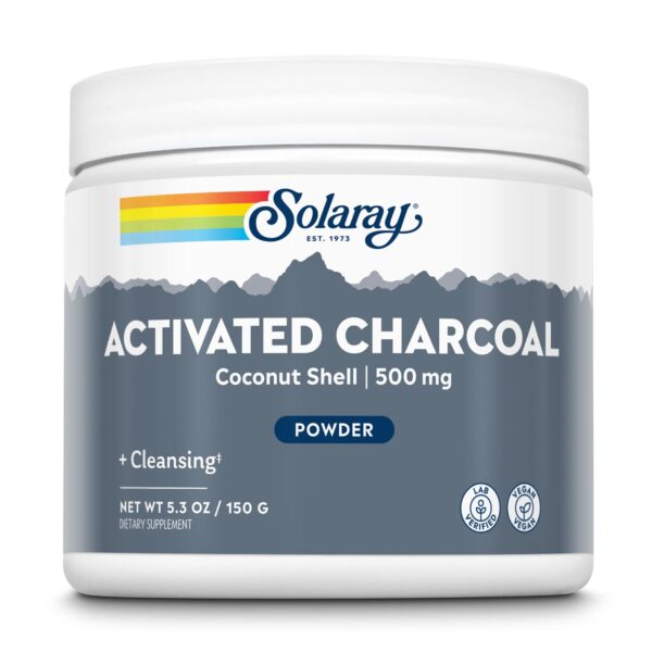 ACTIVATED COCONUT CHARCOAL 150G (SOLARAY)